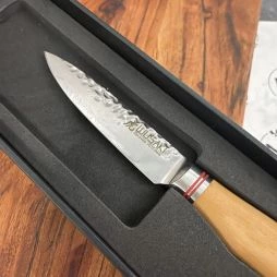Couteau d'Office 9cm Damas Olive VG10 - Wusaki